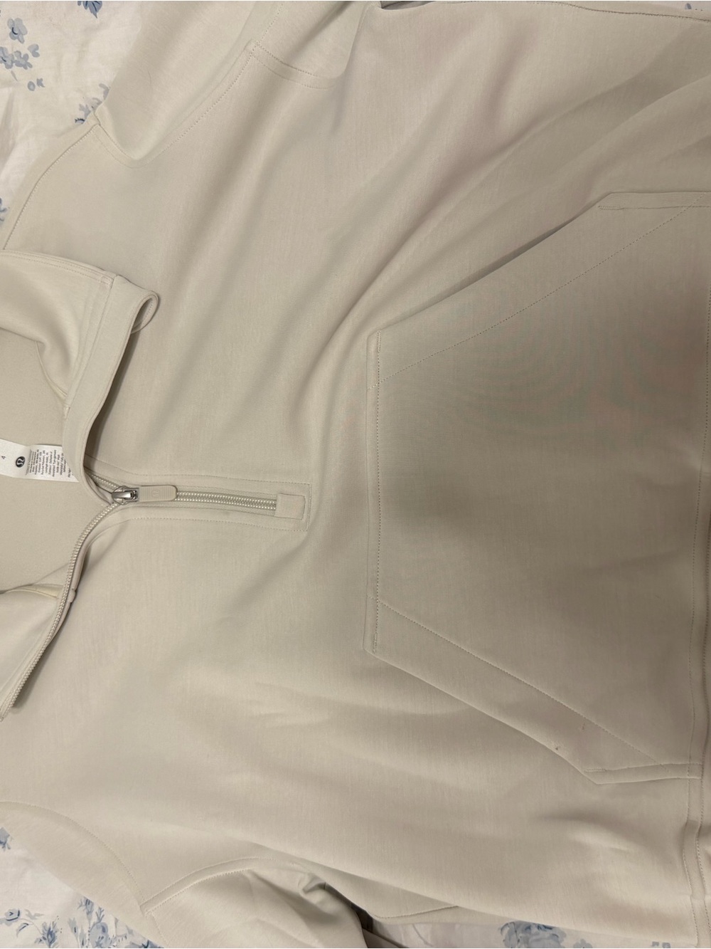 lululemon athletica Women's Half-Zip Sweatshirt - Cream